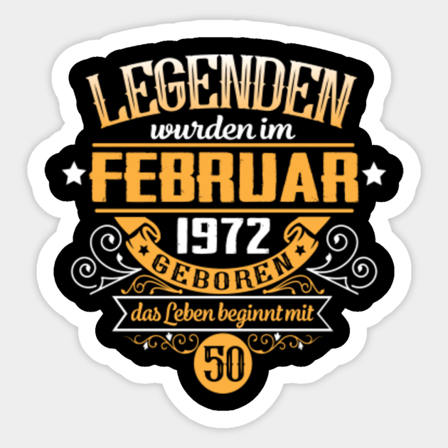 Geschenke zum 50. Geburtstag Februar 1972 Sprüche Februar 1972